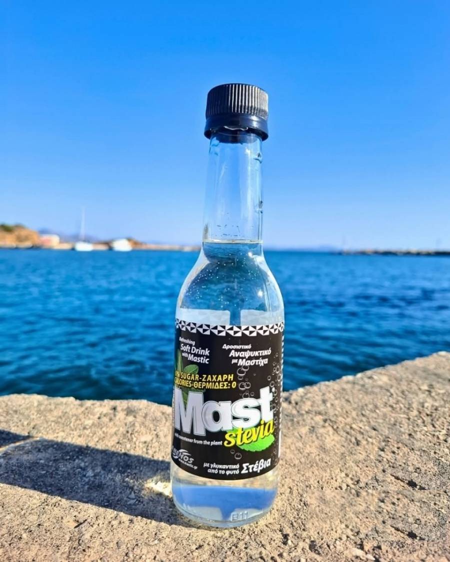 Refreshment MAST with Chios Mastic & Stevia in glass bottle