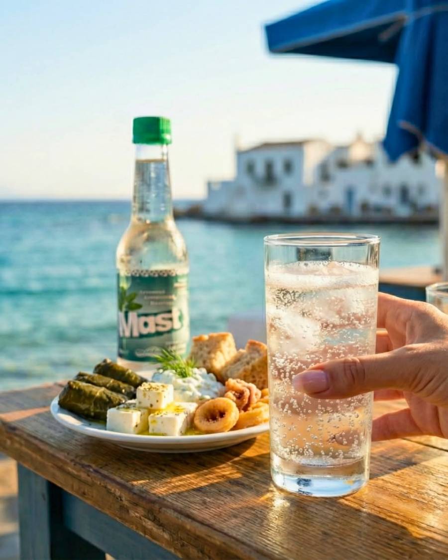 Mastic refreshment MAST in glass bottle