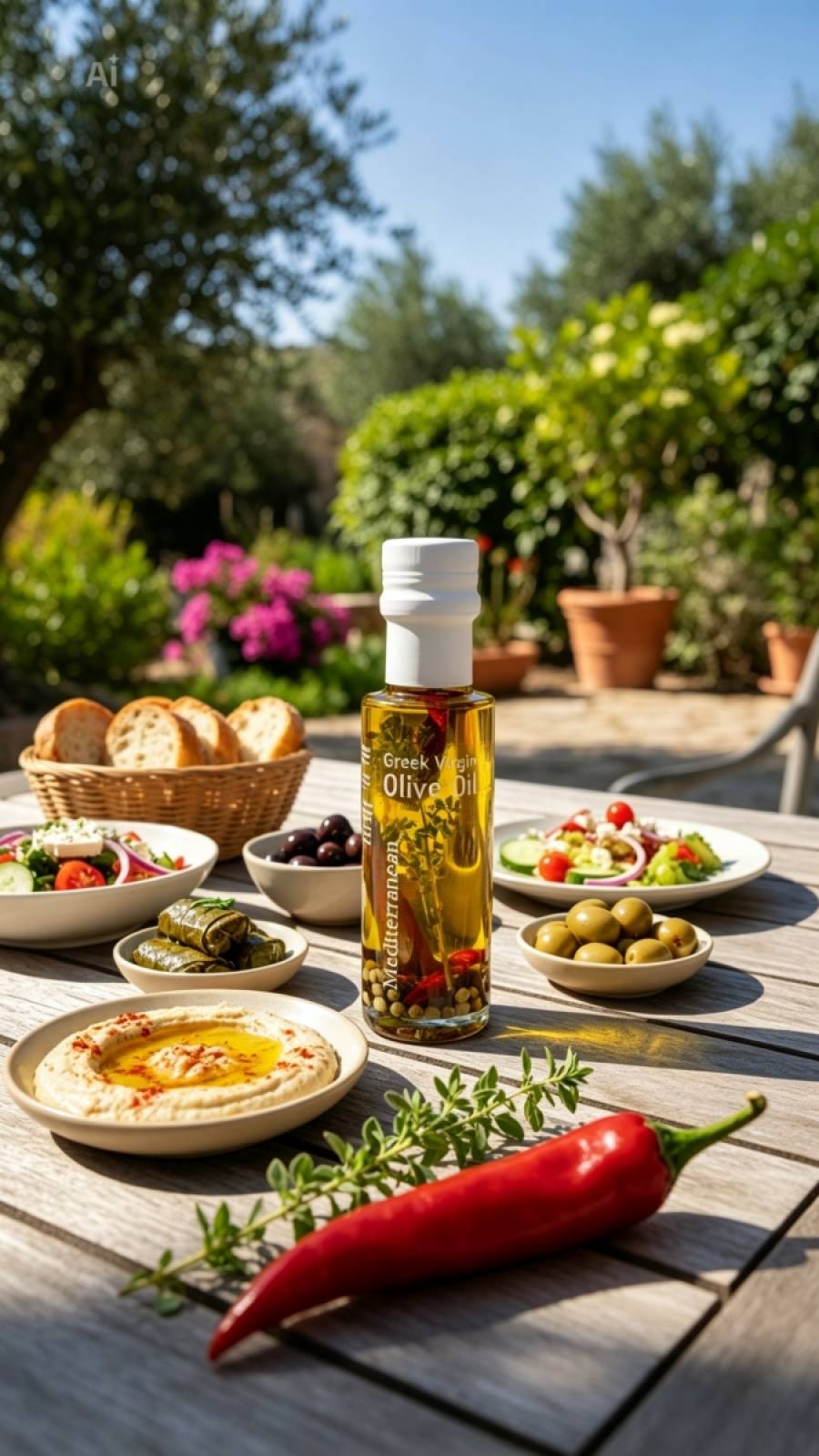 Ελαιόλαδο με ρίγανη και τσίλι - Nature Blessed