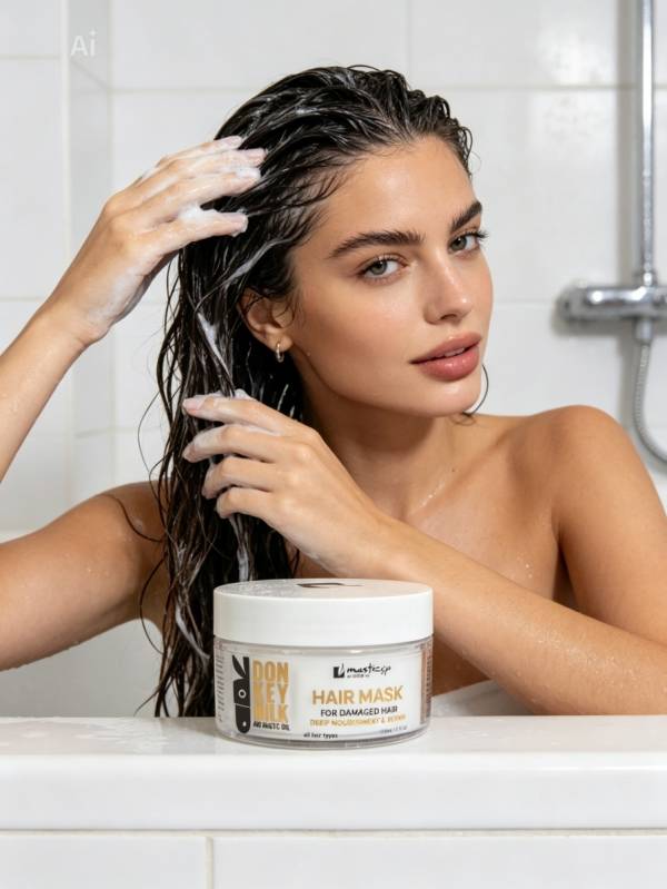 Donkey milk hair mask with donkey milk & mastic oil 150ml - Mastic spa - Hair care