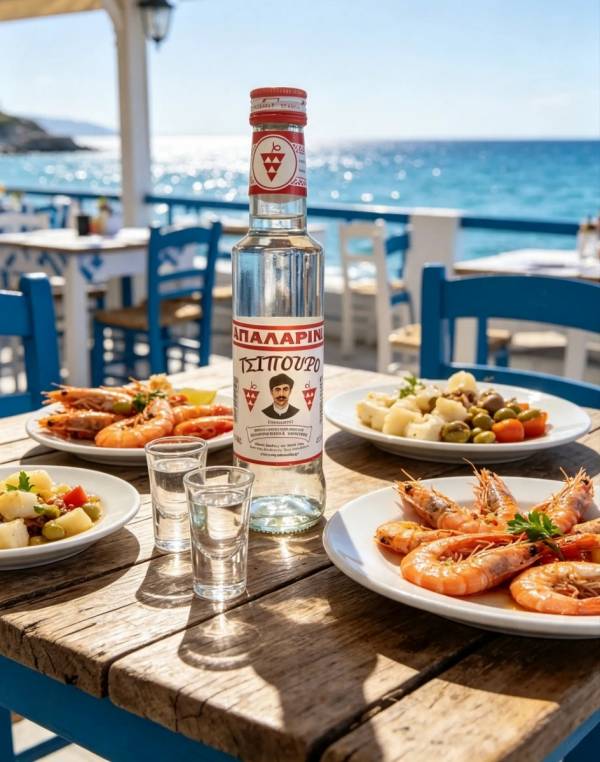 Τσίπουρο Απαλαρίνα 40vol 200ml - Kαραφάκια Ούζο- Τσίπουρο