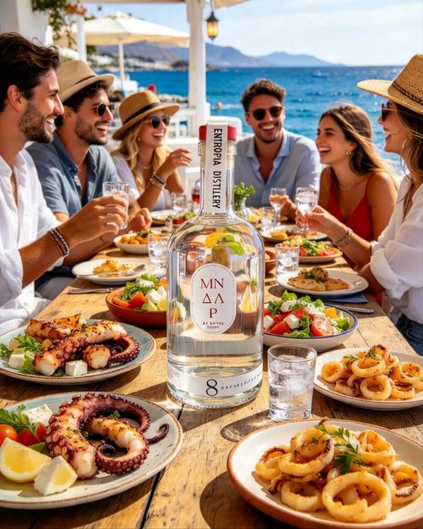 8 Σπουργίτες Τσίπουρο ΜΝΔΛΡ 500ml - Τσίπουρο