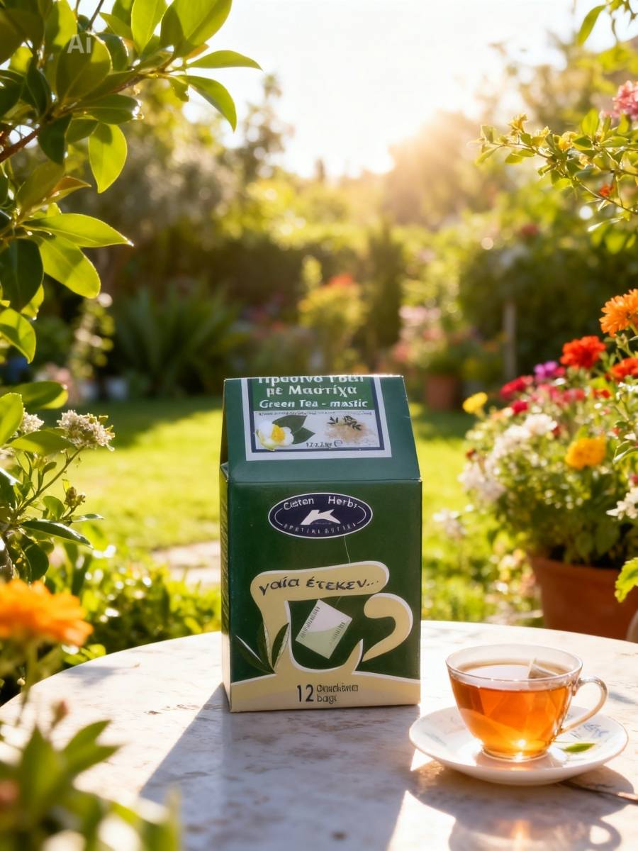 Green tea with mastic-cretan herbs Green tea with mastic-cretan herbs